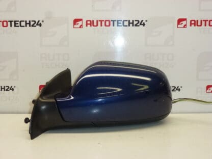 Retrovisor izquierdo Peugeot 307 azul metalizado 8149AW